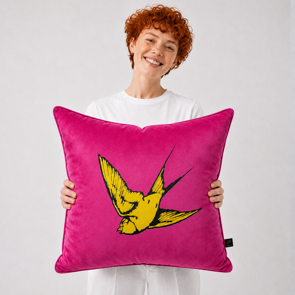 Dan Baldwin 'Happiness in Solitude' Limited Edition Velvet Pillow