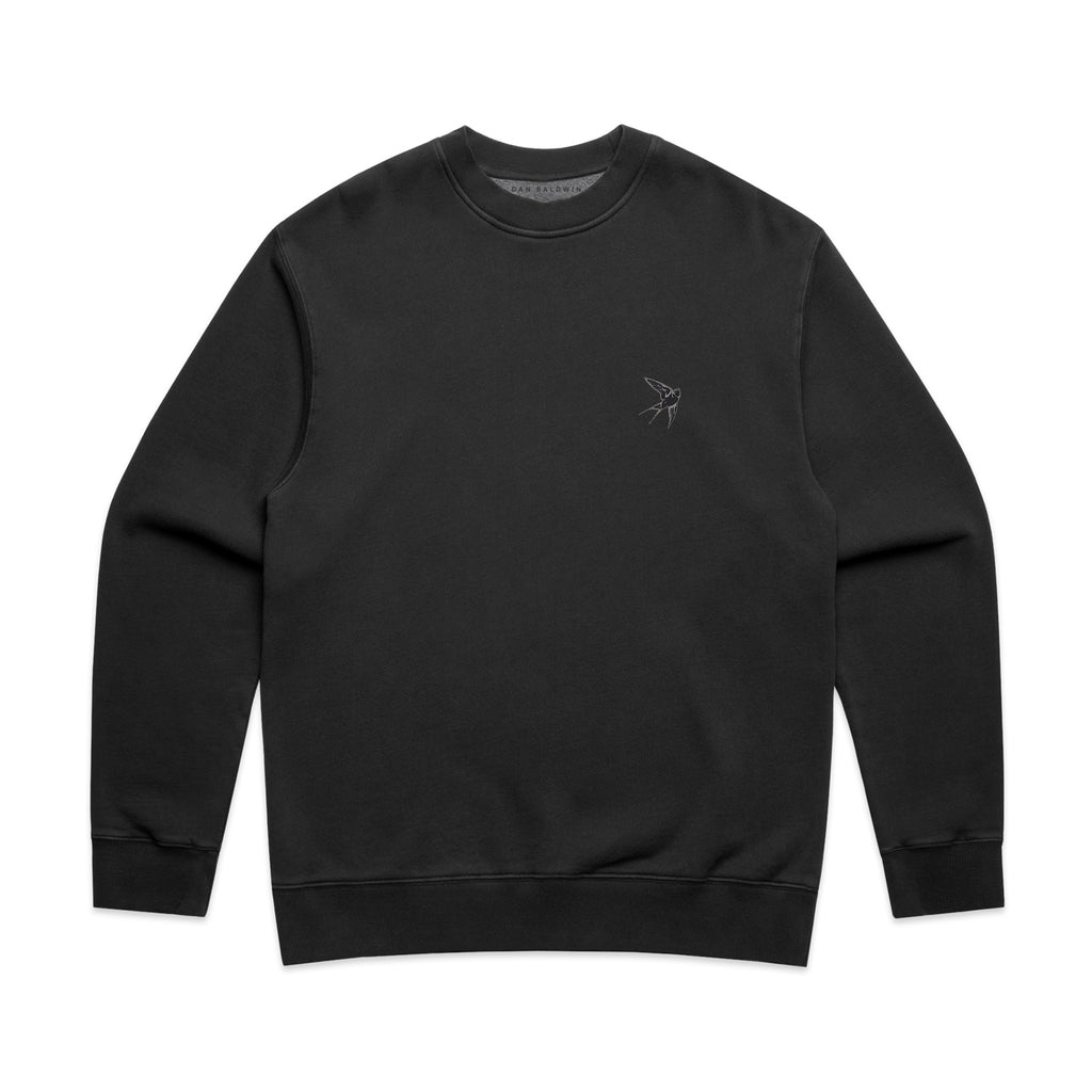 Dan Baldwin Love & Light Limited Edition Vintage Black Crew Sweat