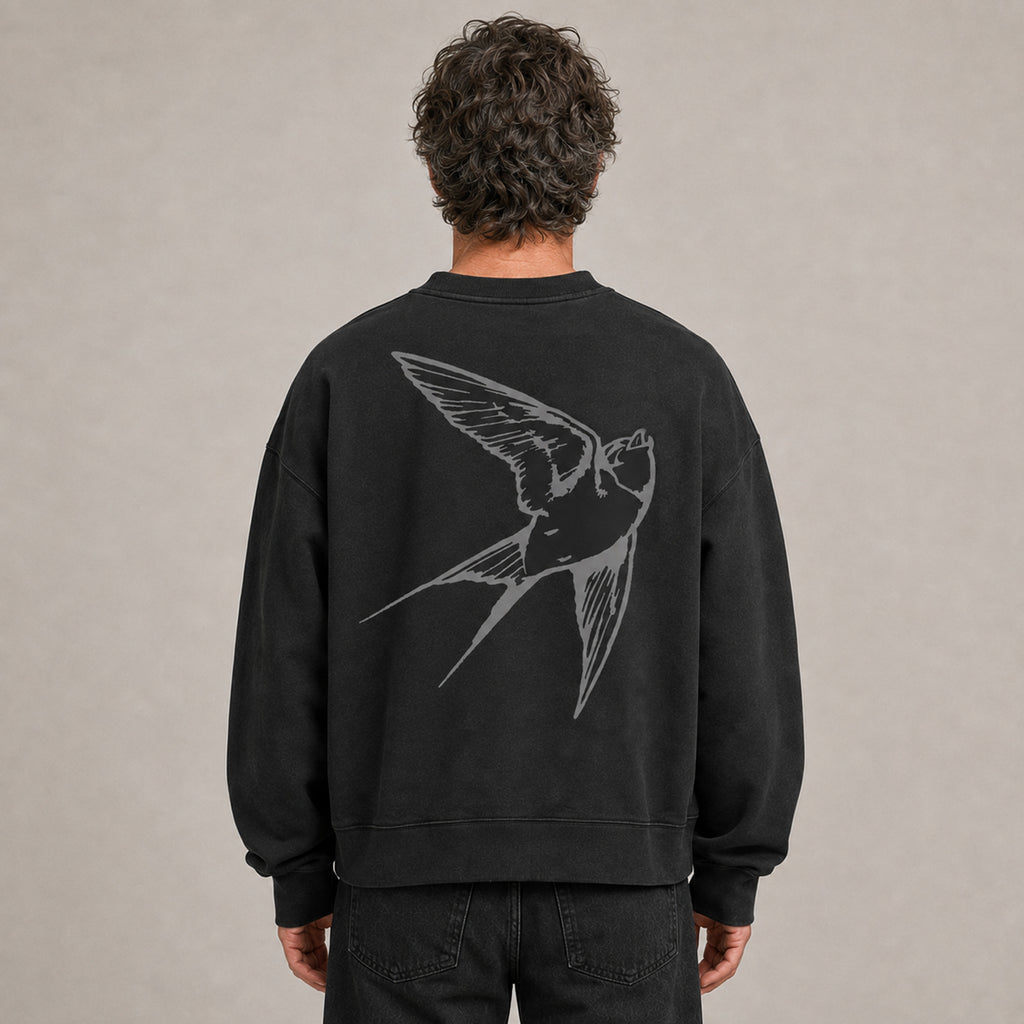Dan Baldwin Love & Light Limited Edition Vintage Black Crew Sweat
