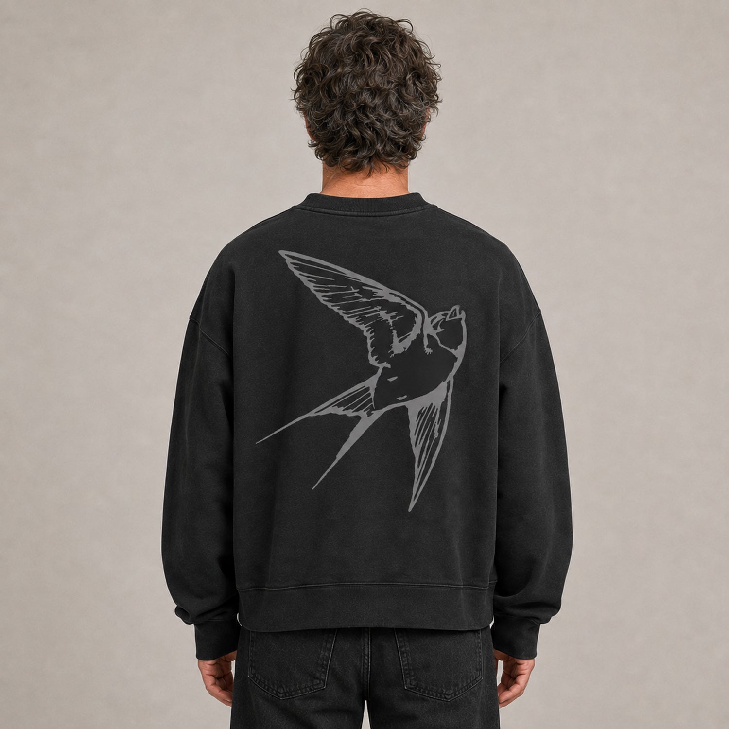 Dan Baldwin Love & Light Limited Edition Vintage Black Crew Sweat