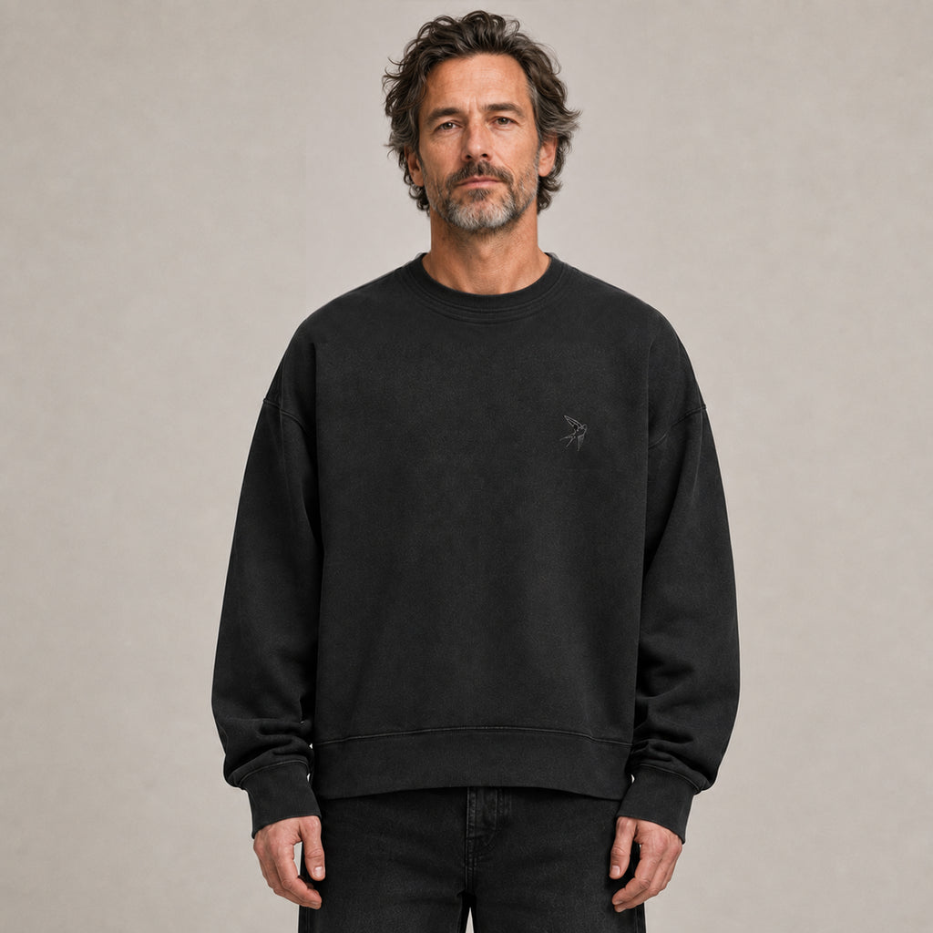 Dan Baldwin Love & Light Limited Edition Vintage Black Crew Sweat