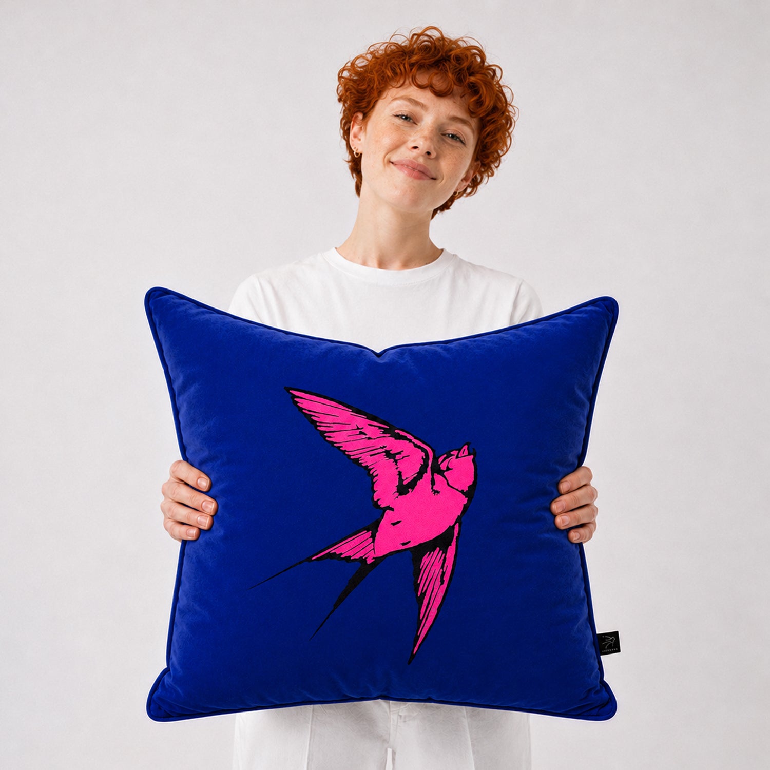 Dan Baldwin 'Landscape in Blue' Limited Edition Velvet Pillow