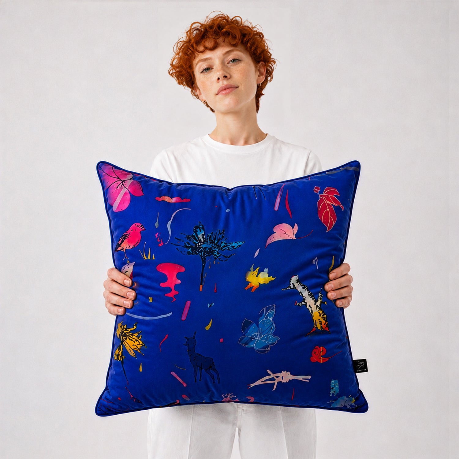 Dan Baldwin 'Landscape in Blue' Limited Edition Velvet Pillow